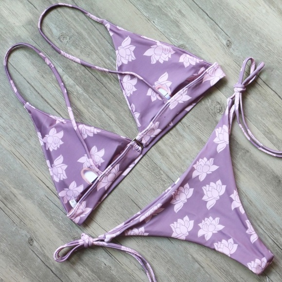 Dusty Violet Lotus Bikini - Picture 2 of 2